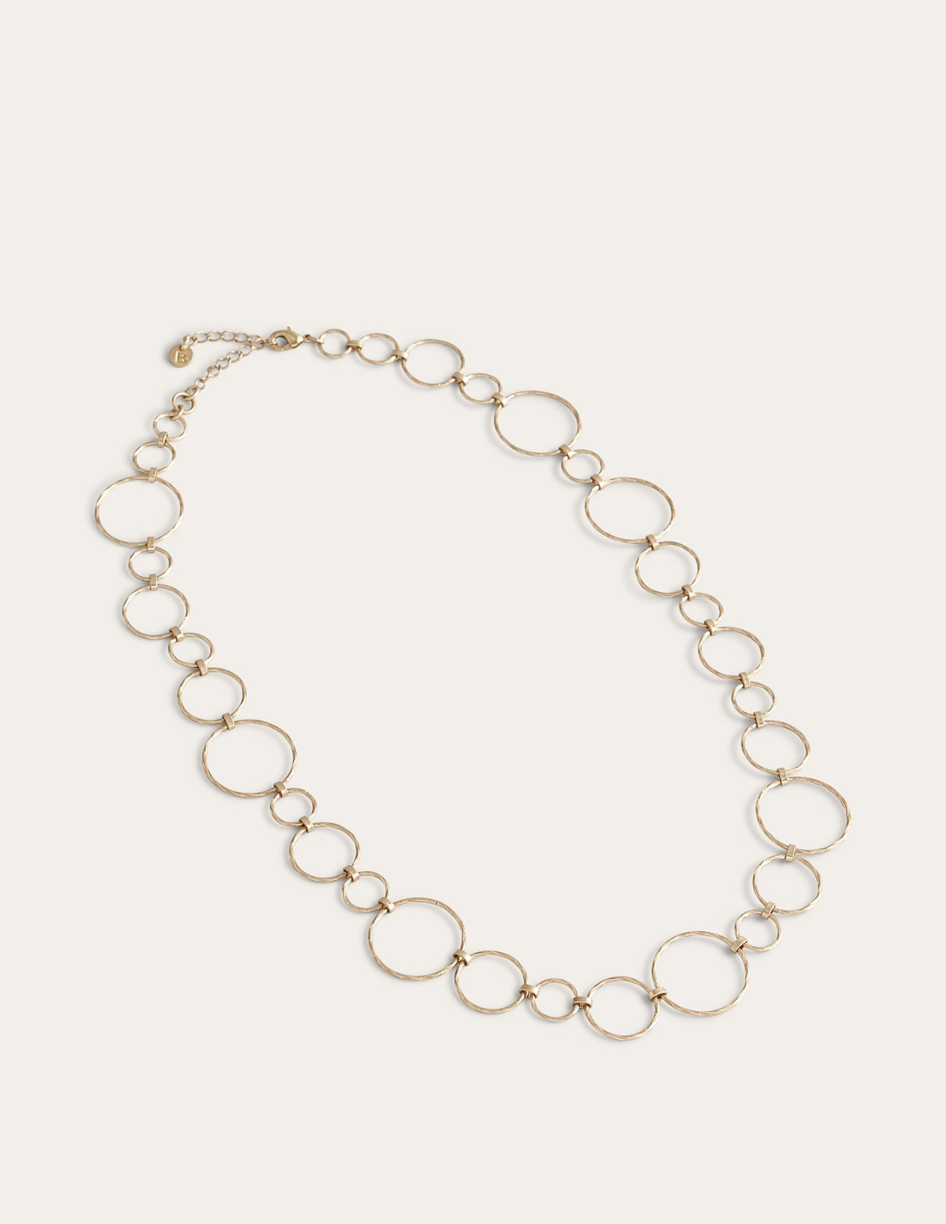 Wire Ring Necklace-Gold-2