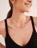 Wire Ring Necklace-Gold