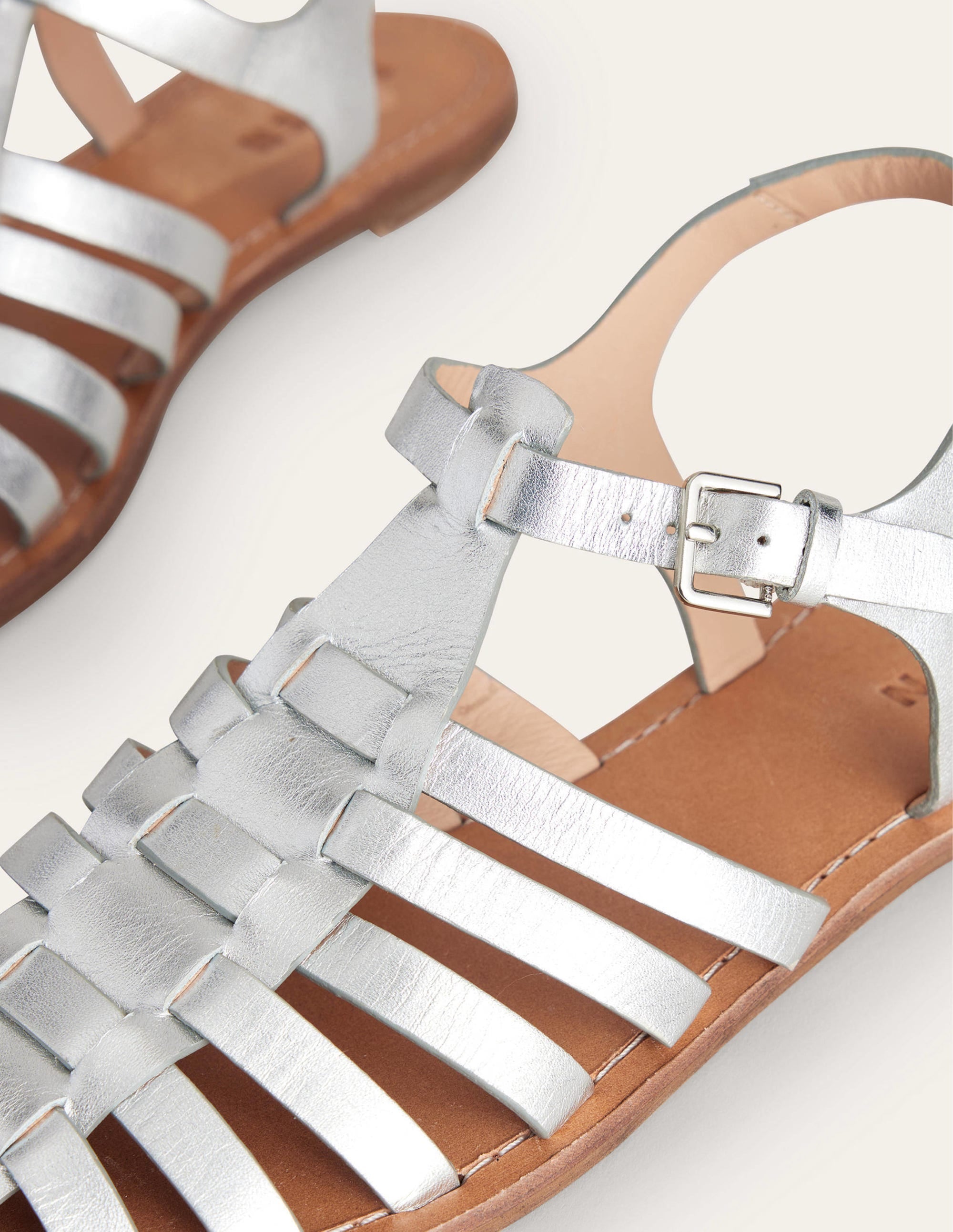 Traditional Fisherman Sandals-Silver - Image 4