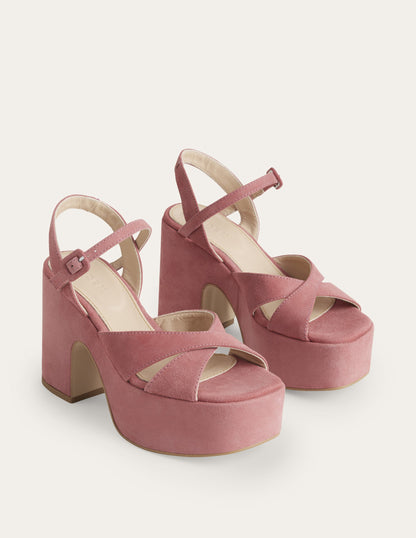 Cross Strap Platform Wedges-Blush Suede-3