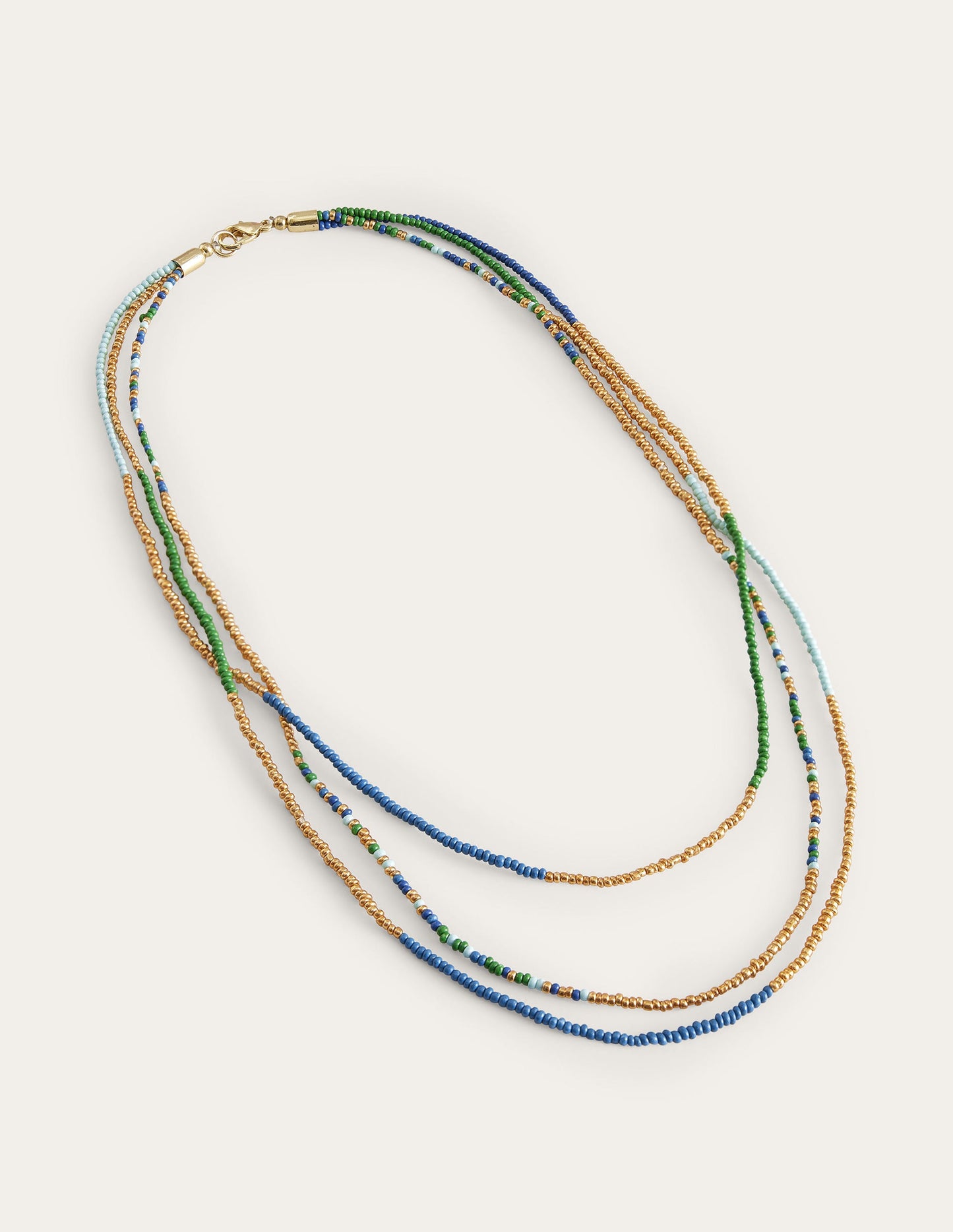 Beaded Necklace-Blue Multi
