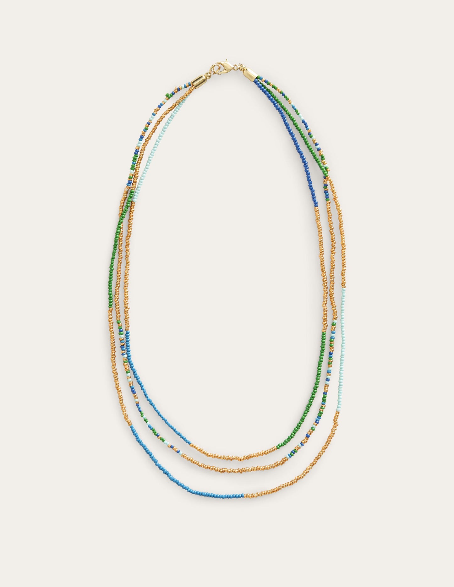 Beaded Necklace-Blue Multi
