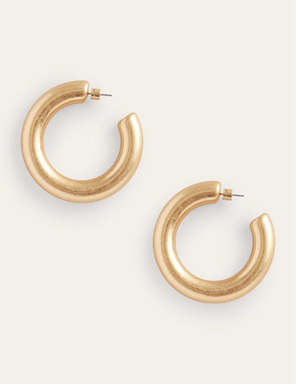 Chunky Hoop Earrings-Gold-4