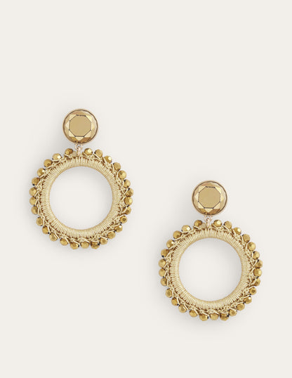 Beady Ring Earrings-Gold-4