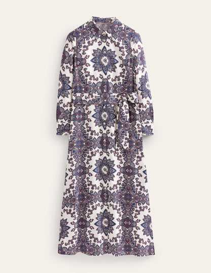 Claudia Maxi Shirt Dress-Ivory, Paradise Paisley-5
