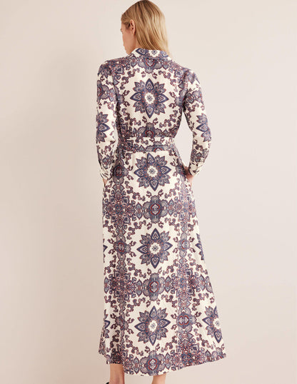 Claudia Maxi Shirt Dress-Ivory, Paradise Paisley-3
