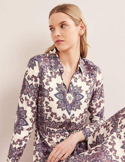 Claudia Maxi Shirt Dress-Ivory, Paradise Paisley-4