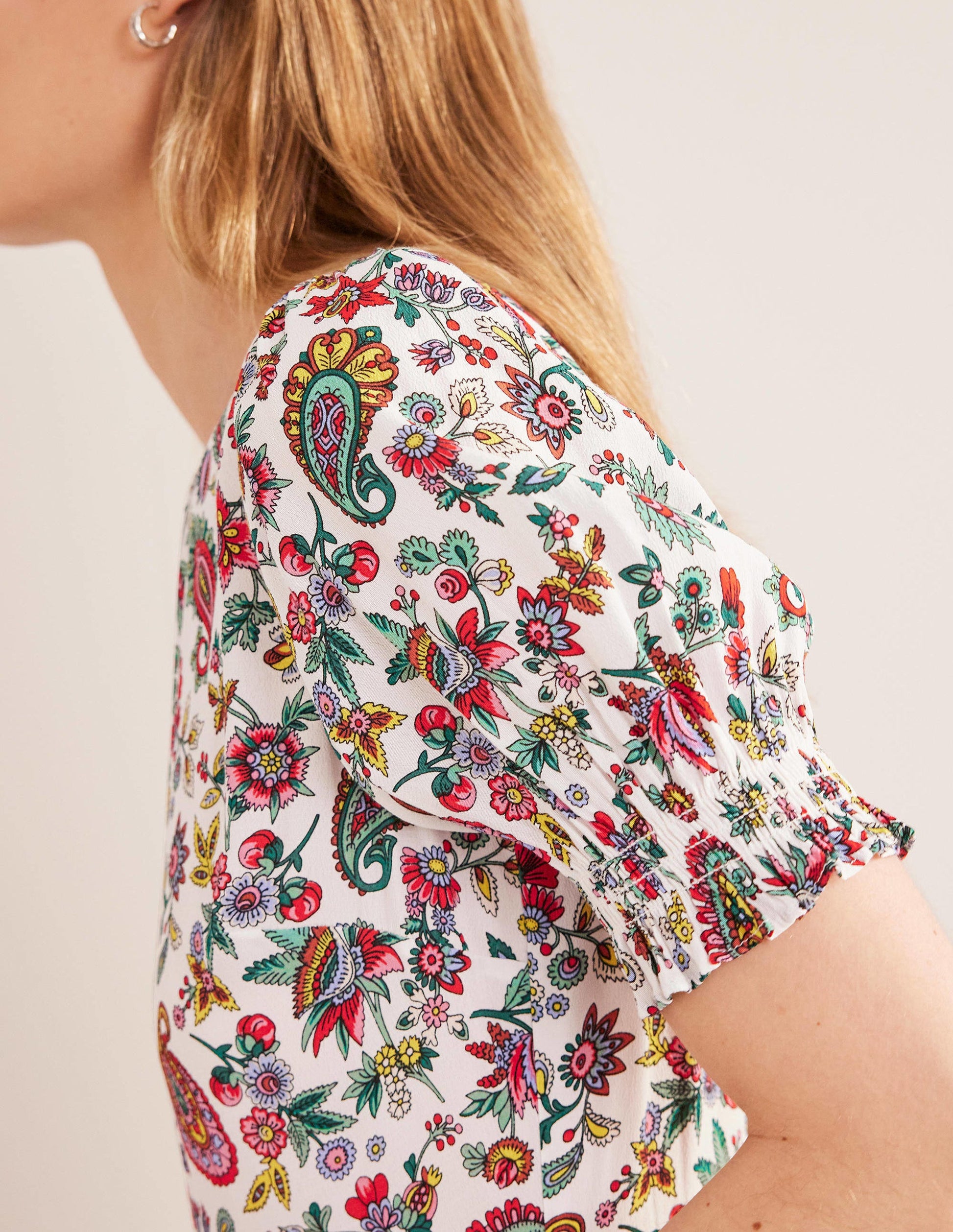 Corinne Midi Tea Dress-Multi, Dandelion Paisley-2