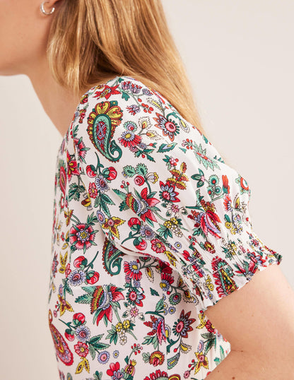 Corinne Midi Tea Dress-Multi, Dandelion Paisley-2