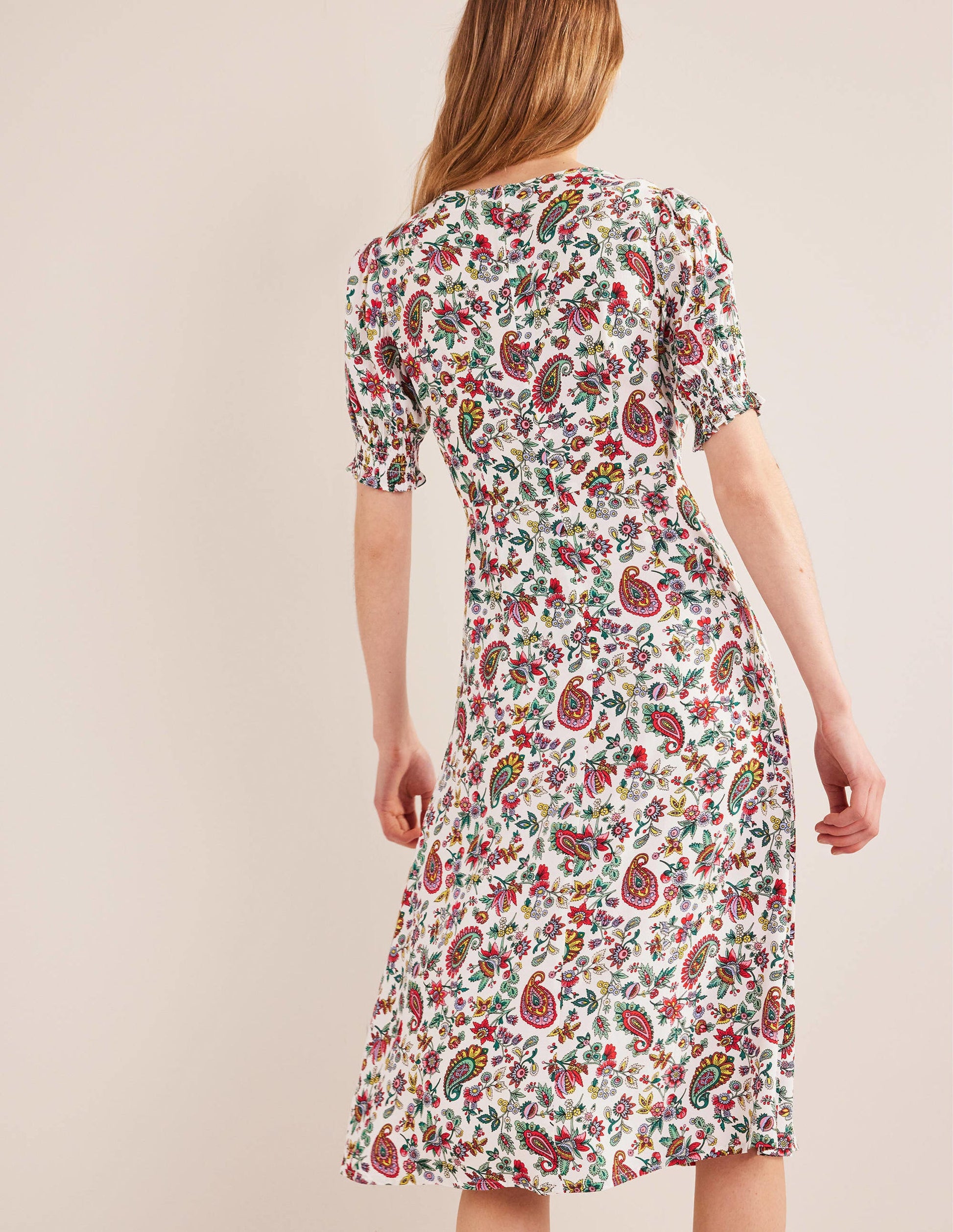 Corinne Midi Tea Dress-Multi, Dandelion Paisley-3