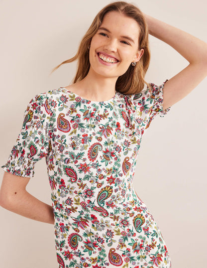Corinne Midi Tea Dress-Multi, Dandelion Paisley-4