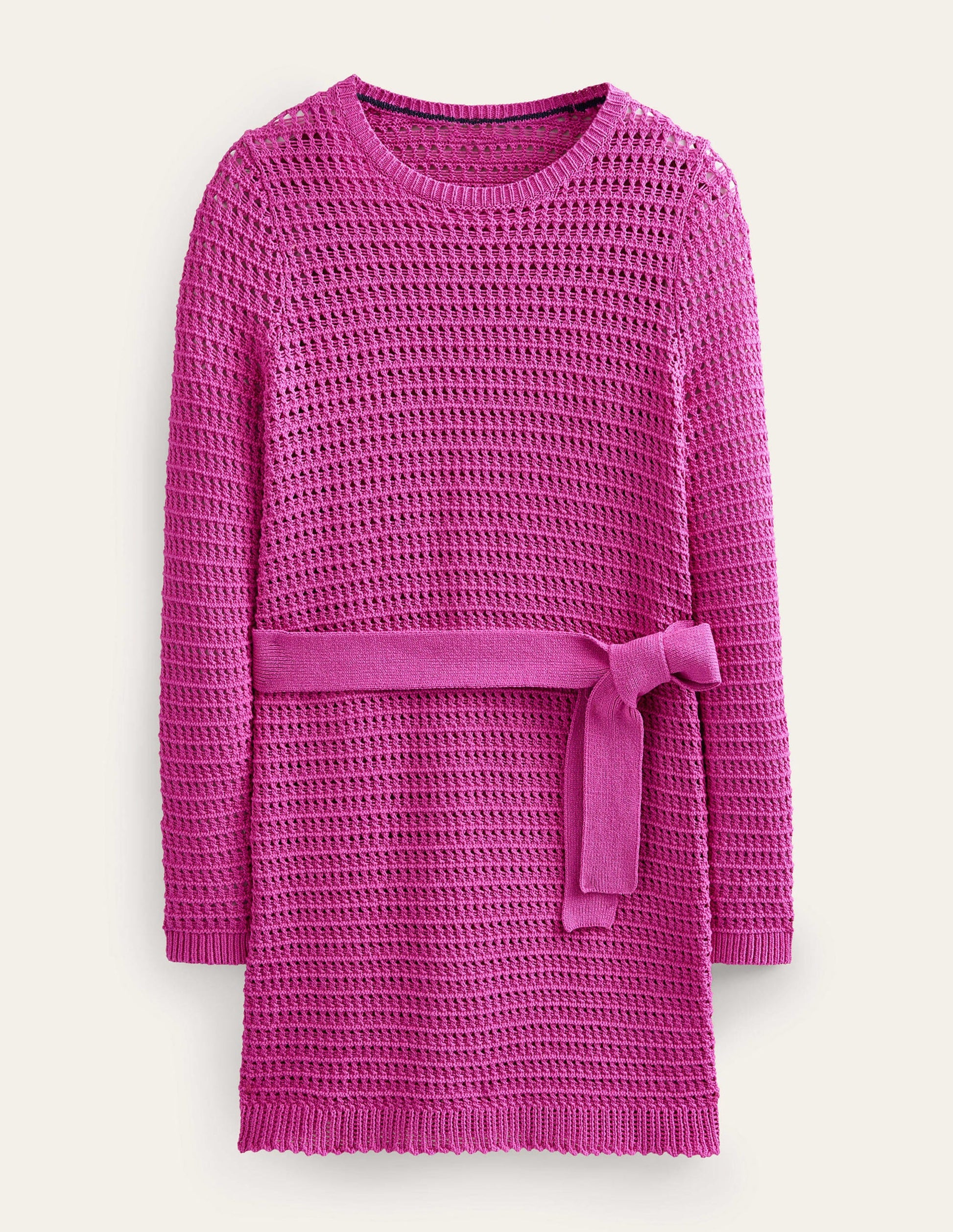 Crochet Knit Dress-Rose Violet-5