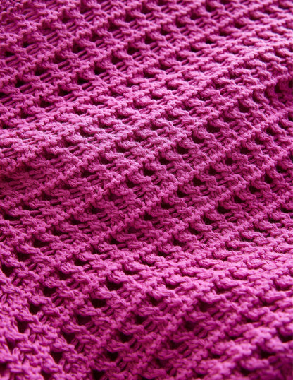 Crochet Knit Dress-Rose Violet-6