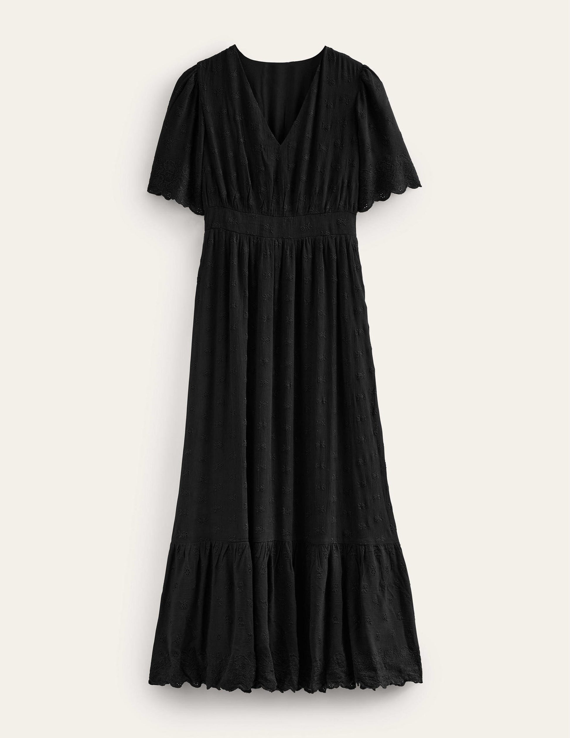 Broderie Maxi Dress-Black-6