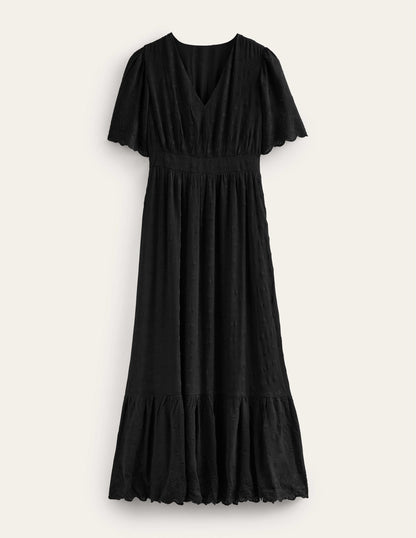 Broderie Maxi Dress-Black-6