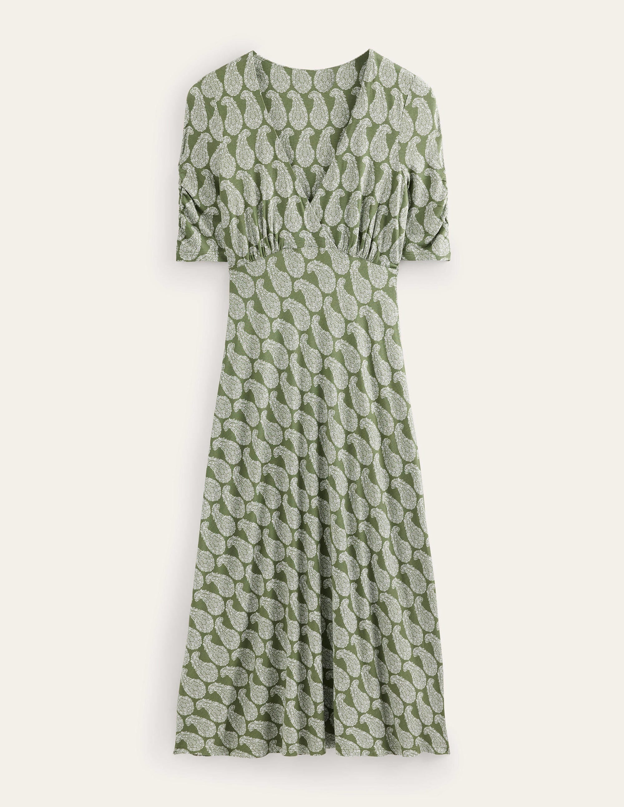 Rebecca Jersey Midi Tea Dress-Spruce, Sweet Paisley - Image 5
