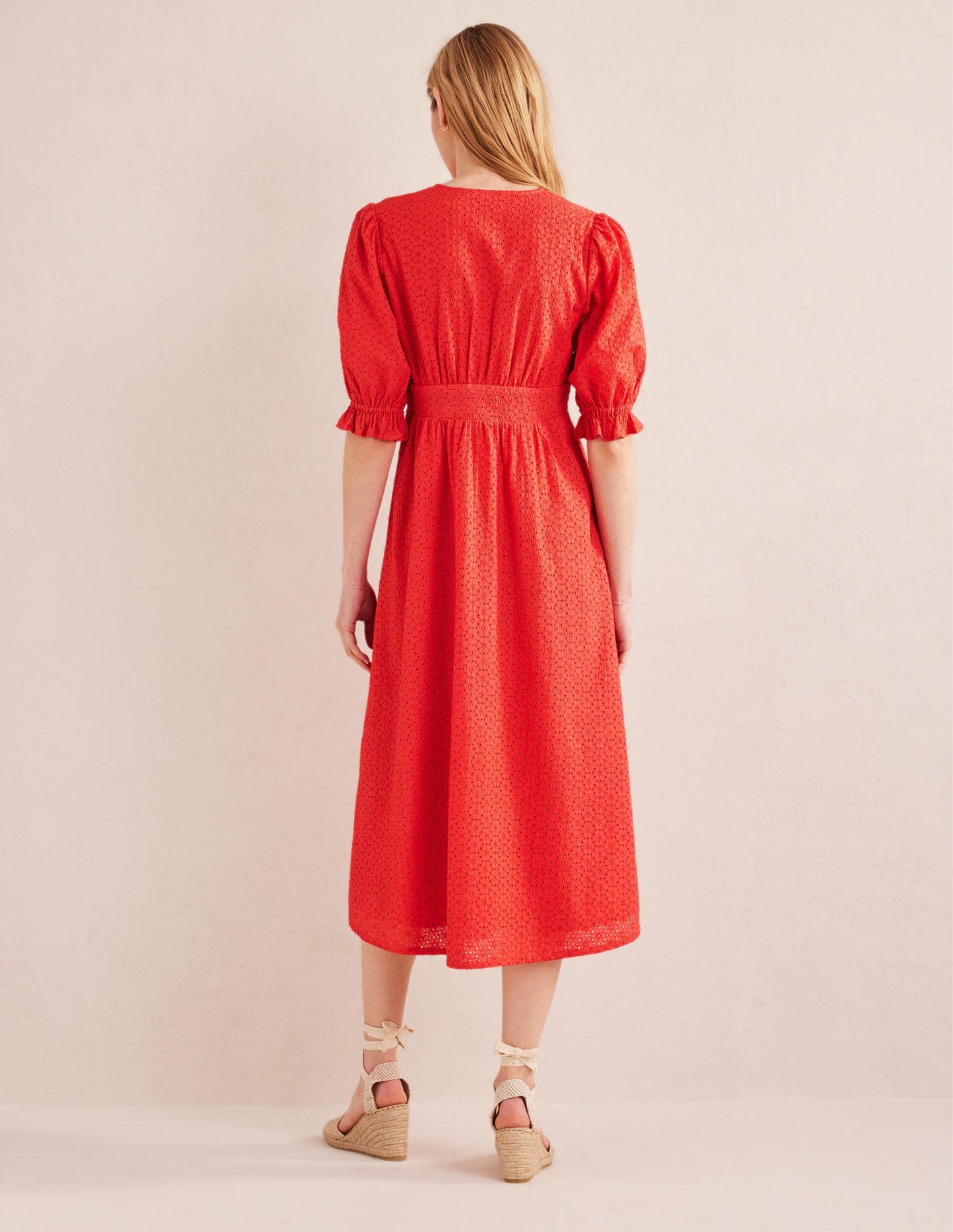 Broderie Midi Tea Dress-Jam