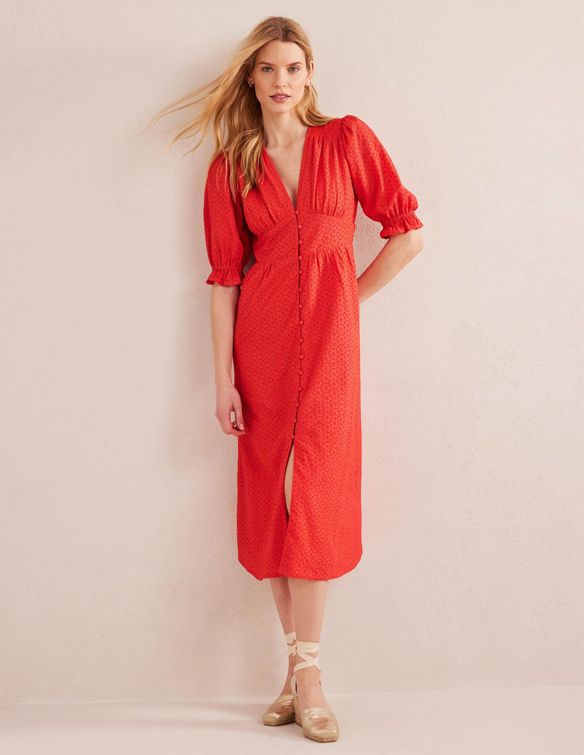 Broderie Midi Tea Dress-Jam-5