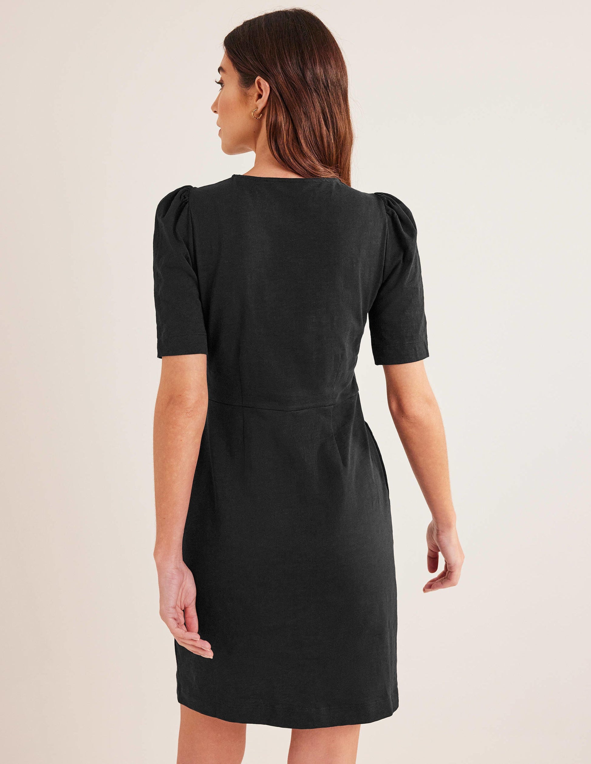 Zoe Jersey Dress-Black-3