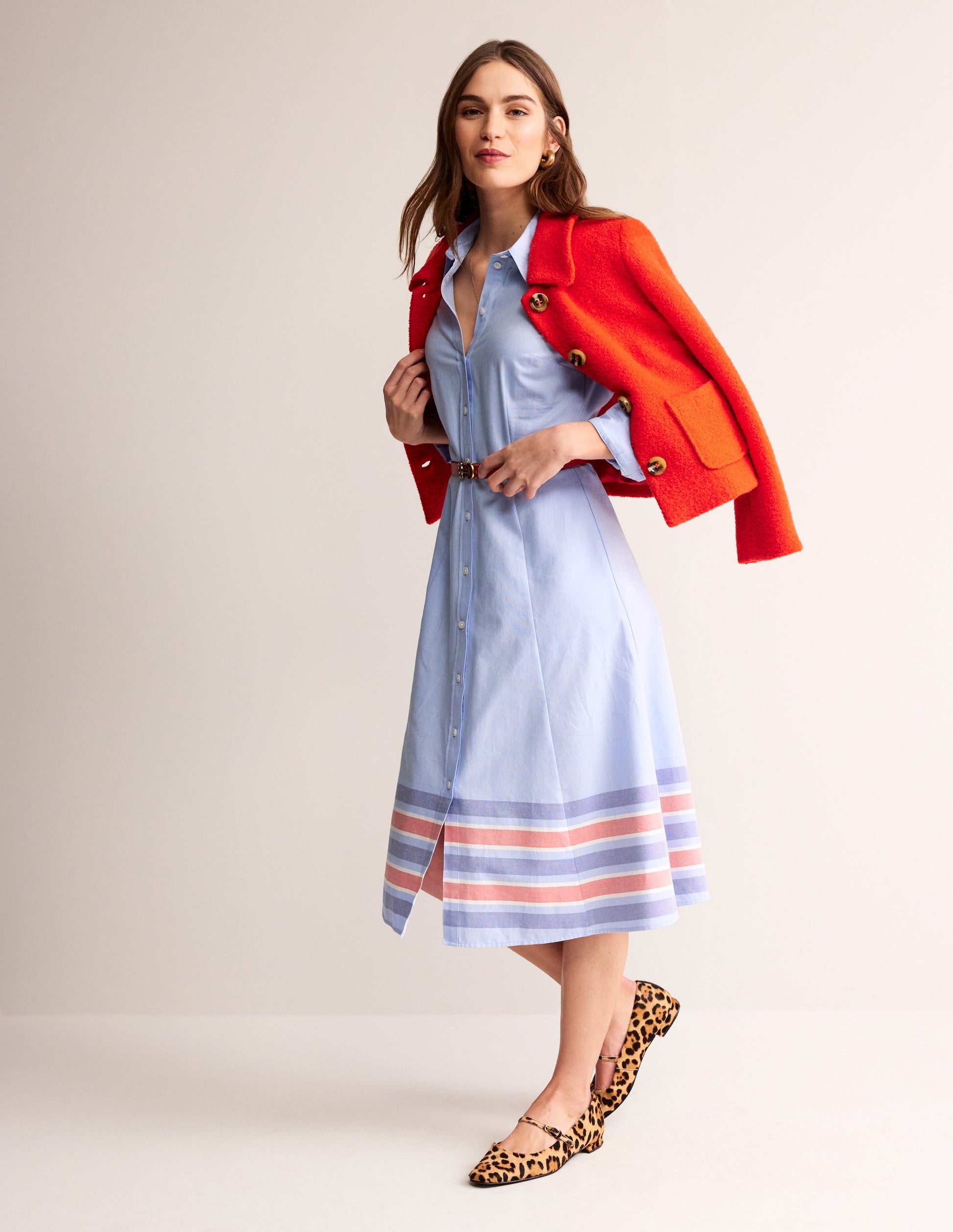 Kate Chambray Shirt Dress-Chambray-5