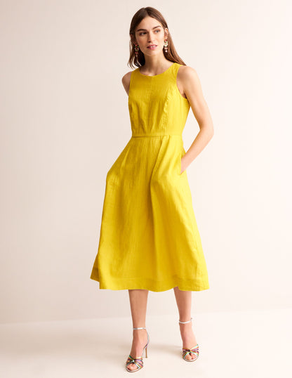 Carla Linen Midi Dress-Passion Fruit