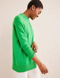 Cashmere Boyfriend Crew Jumper-Bright Green
