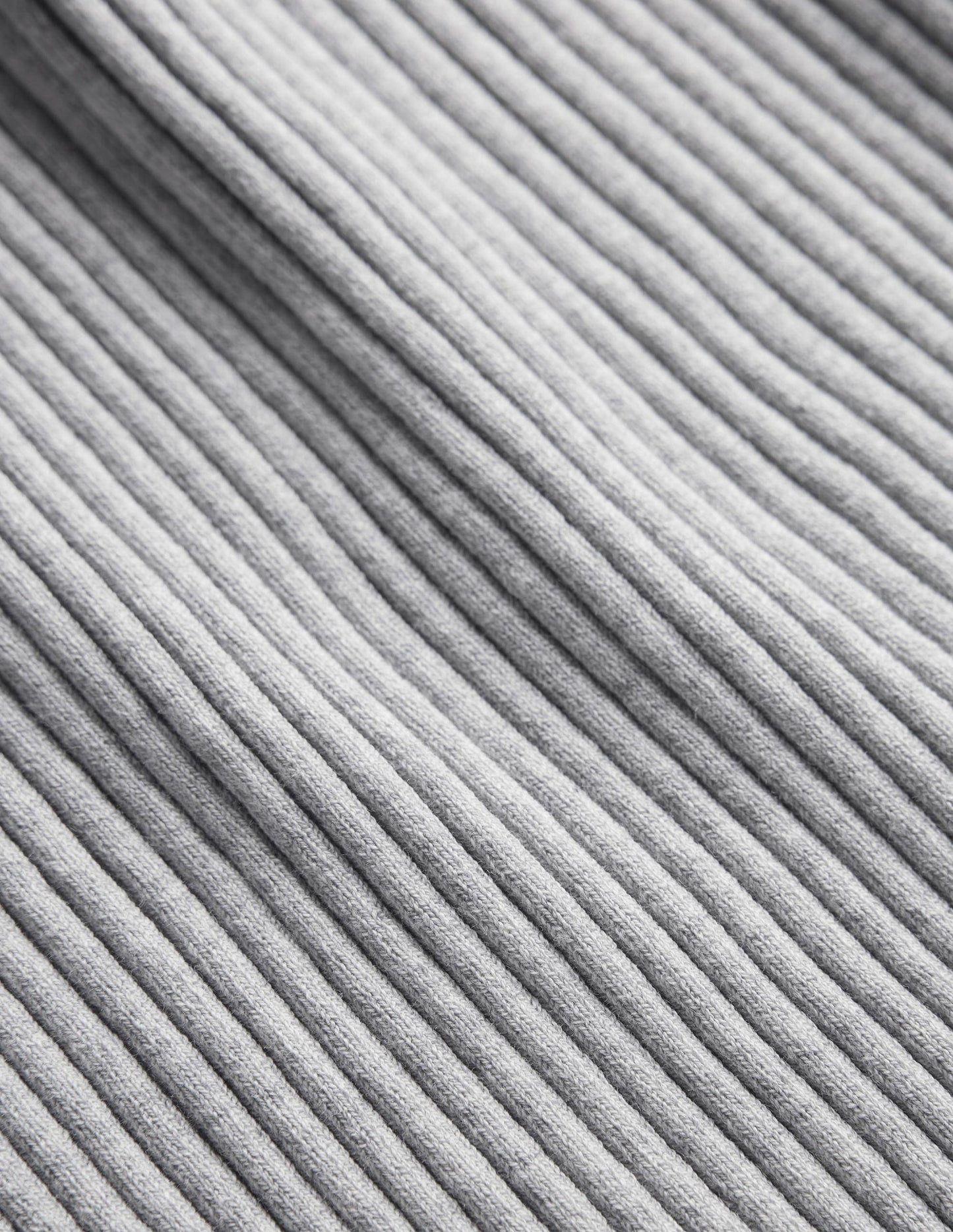 Ribbed Vest Top-Pale Grey Melange