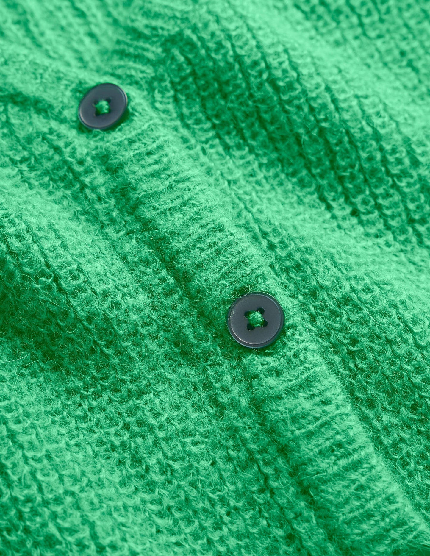 Cropped Fluffy Cardigan-Bright Green
