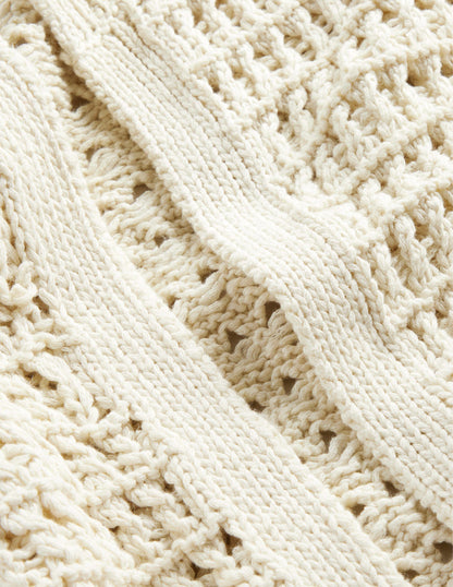 Crochet Coatigan-Warm Ivory-6
