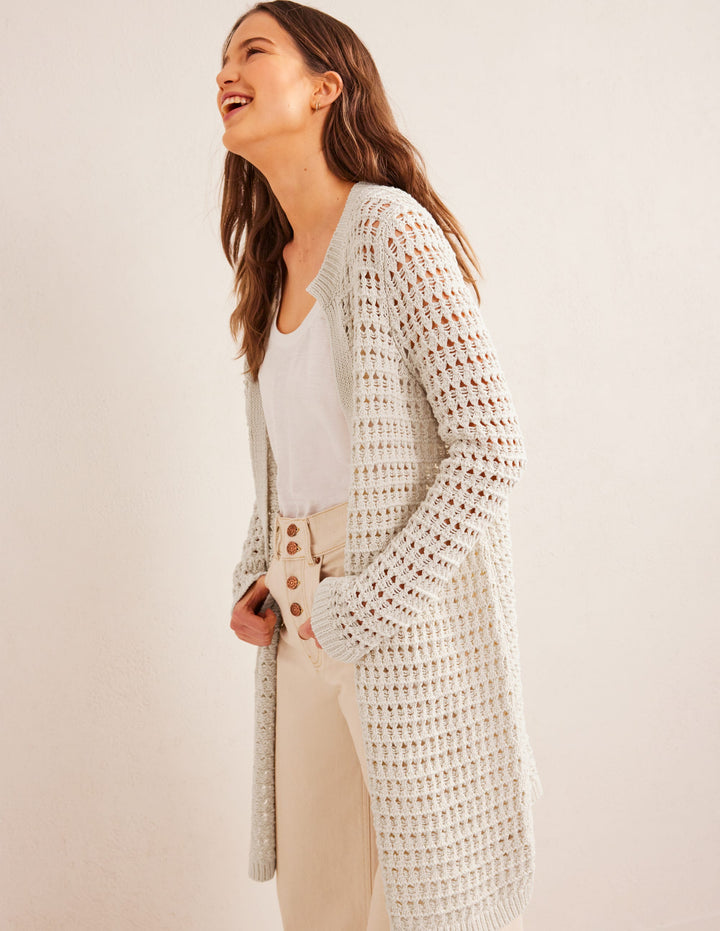 Crochet Coatigan-Warm Ivory