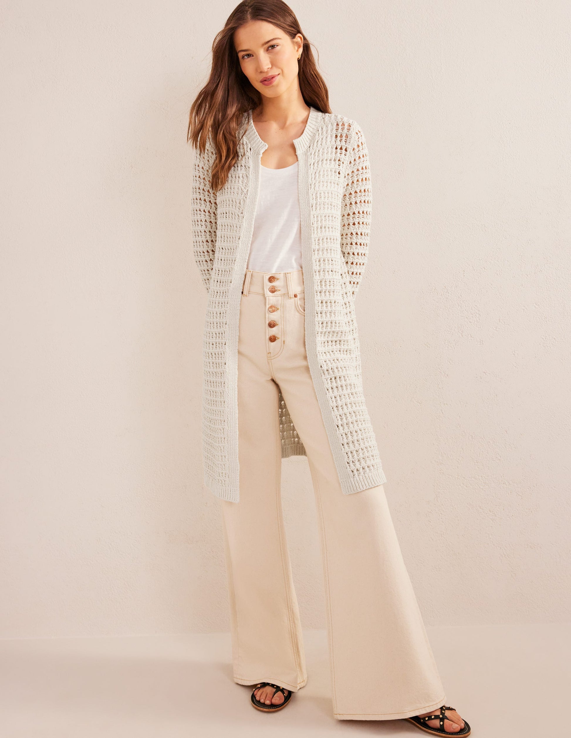 Crochet Coatigan-Warm Ivory-4