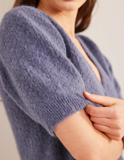 Pointelle Cardigan-Nightshadow Blue-2