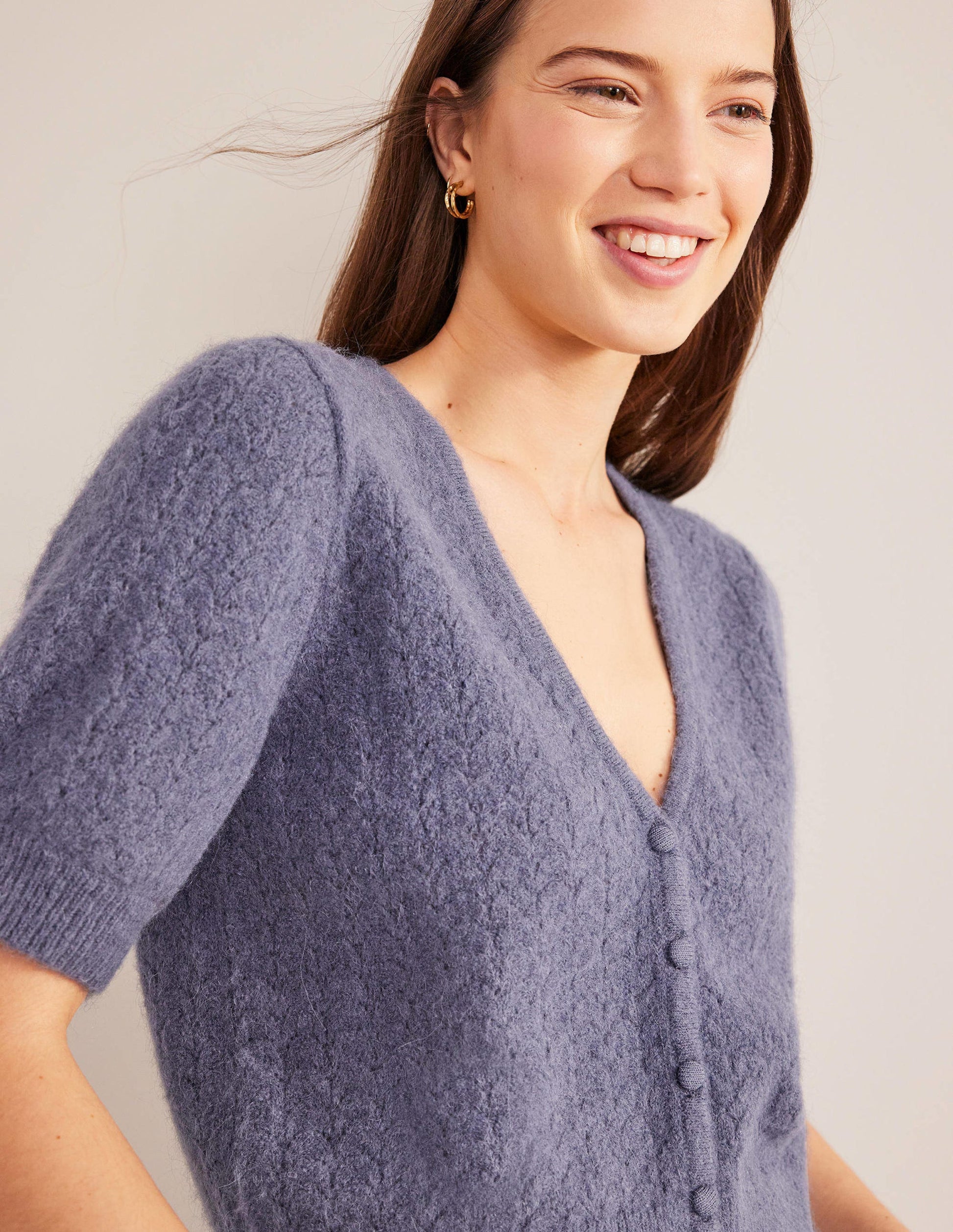 Pointelle Cardigan-Nightshadow Blue-4