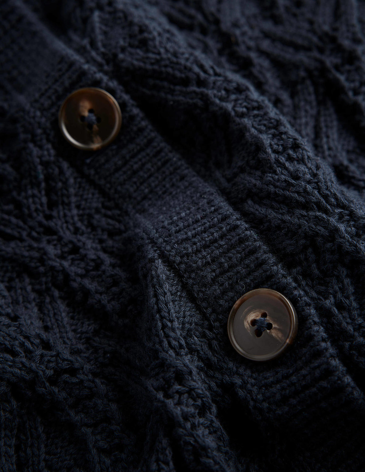 Pointelle Cotton Cardigan-Navy-6