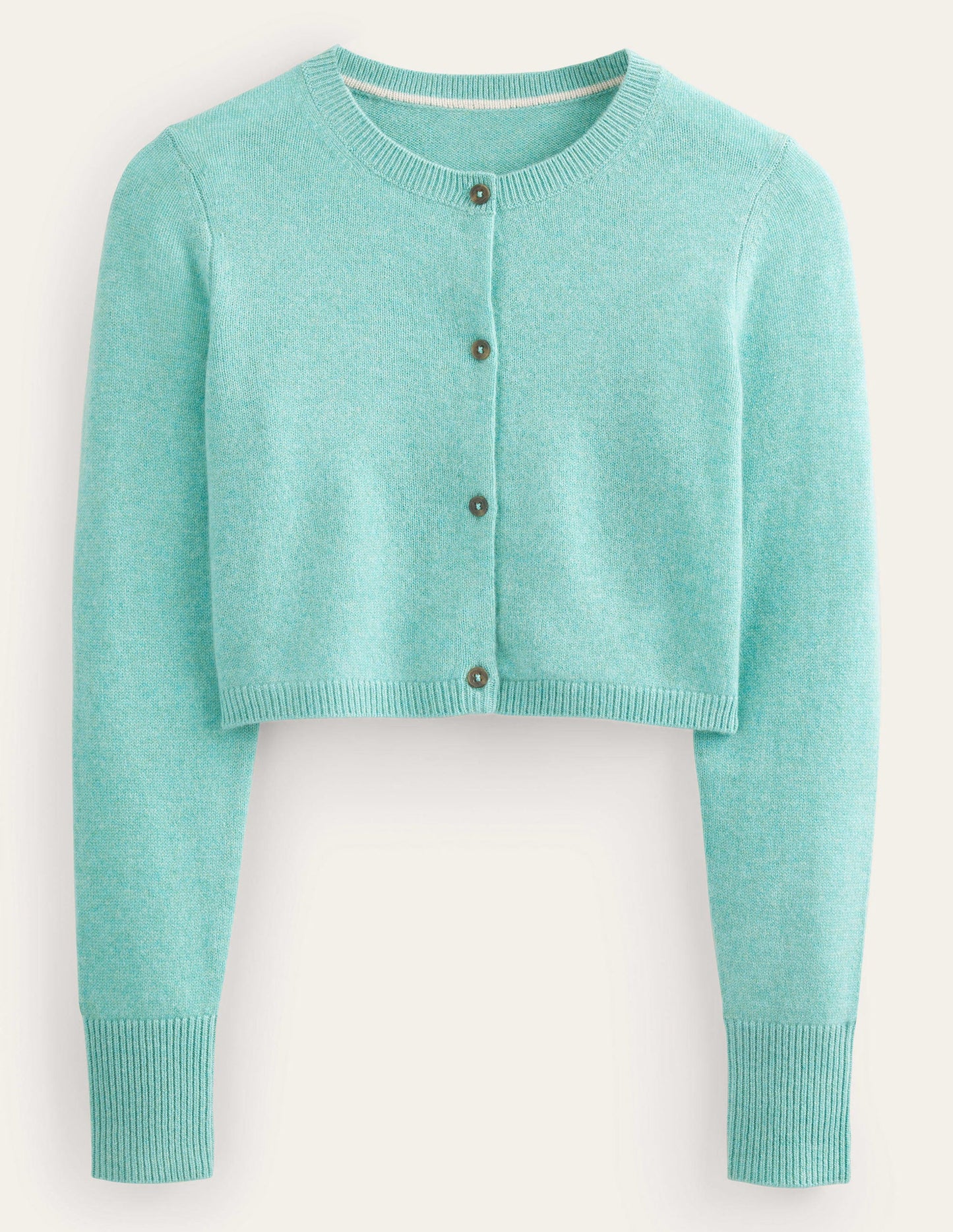 Cropped Cashmere Cardigan-Indian Ocean