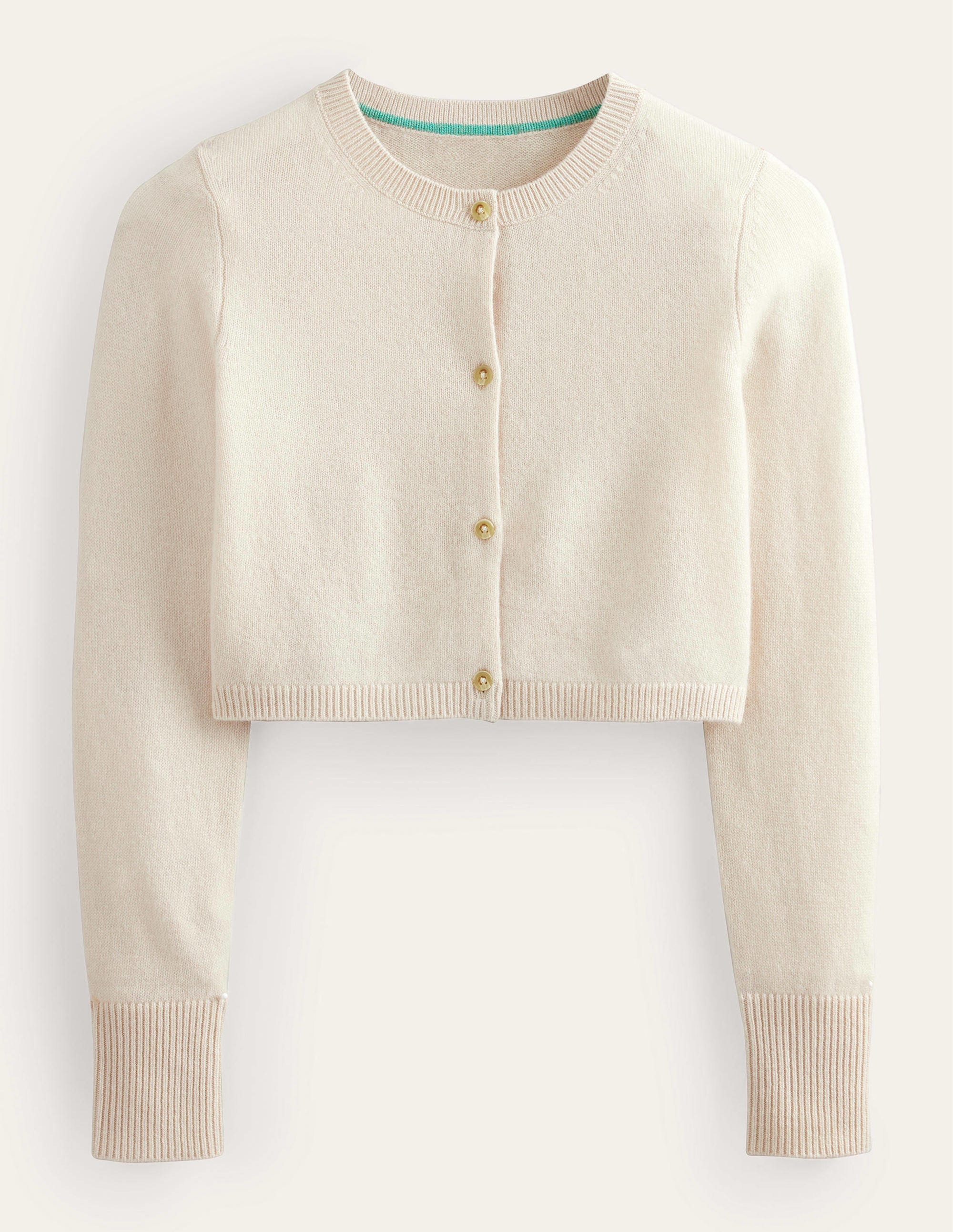 Cropped Cashmere Cardigan-Rope - Image 6