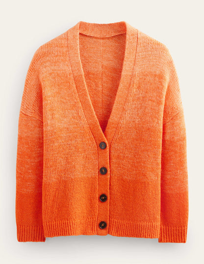 Fluffy Cardigan-Orange Ombre-5