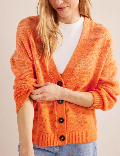 Fluffy Cardigan-Orange Ombre-2