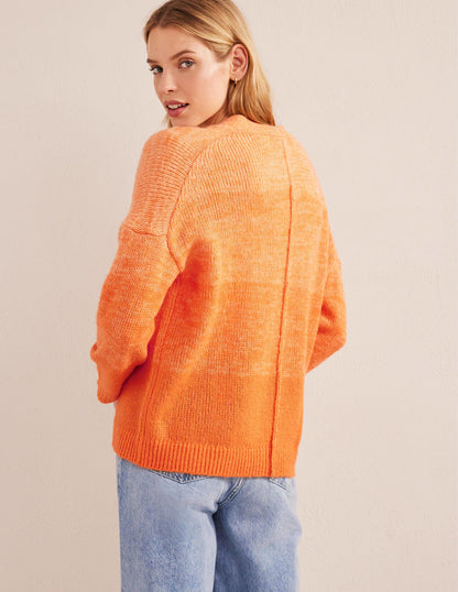 Fluffy Cardigan-Orange Ombre-3