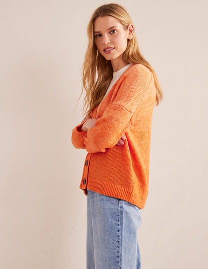 Fluffy Cardigan-Orange Ombre-4