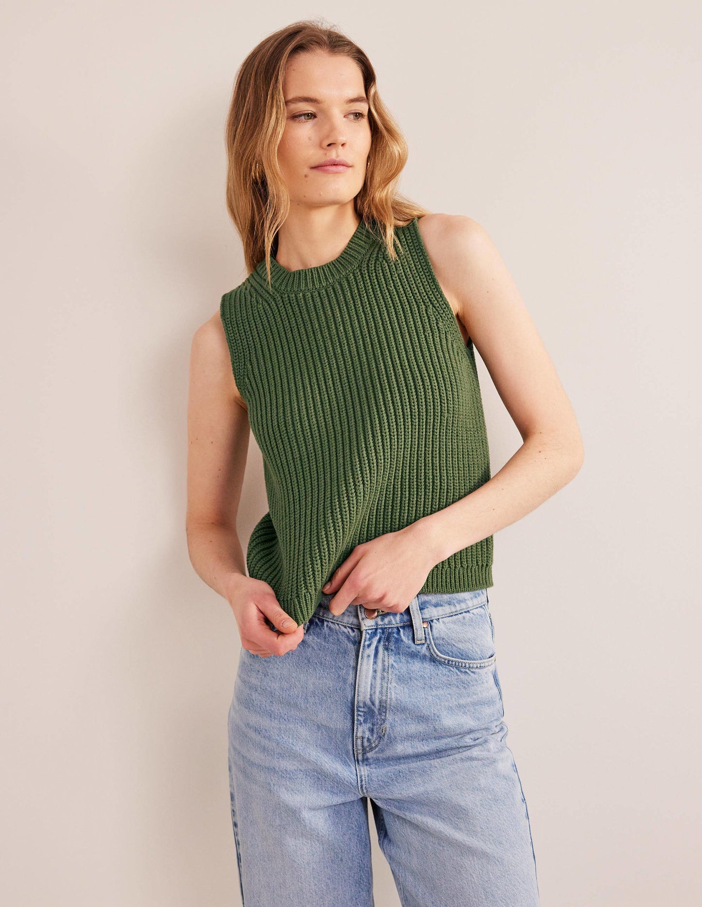 Chunky Ribbed Tank-Spruce