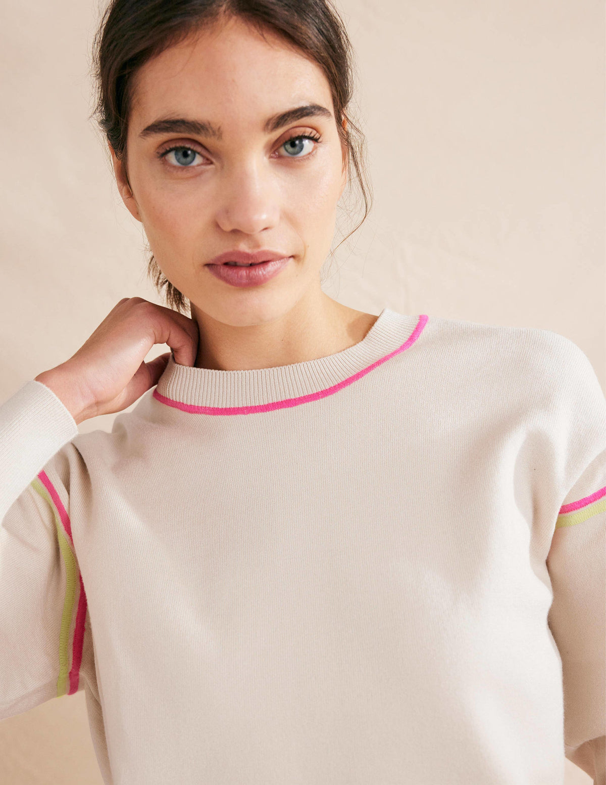 Knitted Sweatshirt-Warm Ivory-2