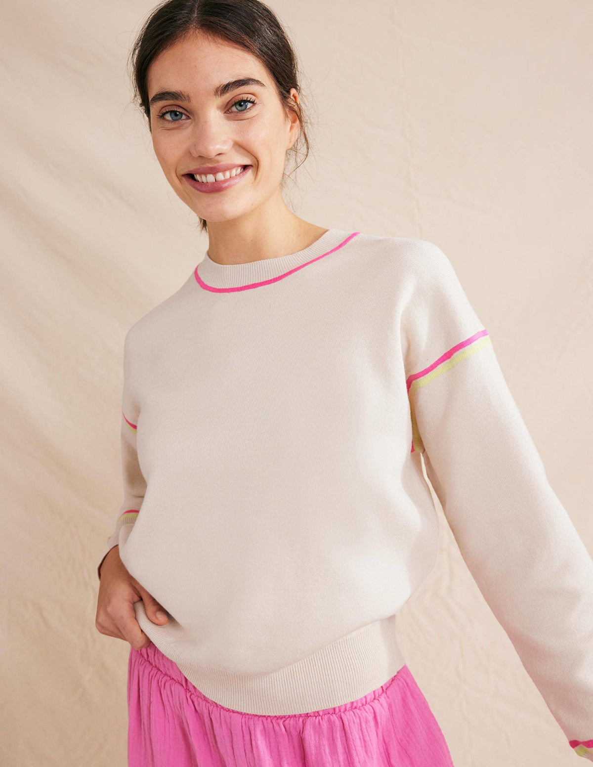 Knitted Sweatshirt-Warm Ivory - Image 4
