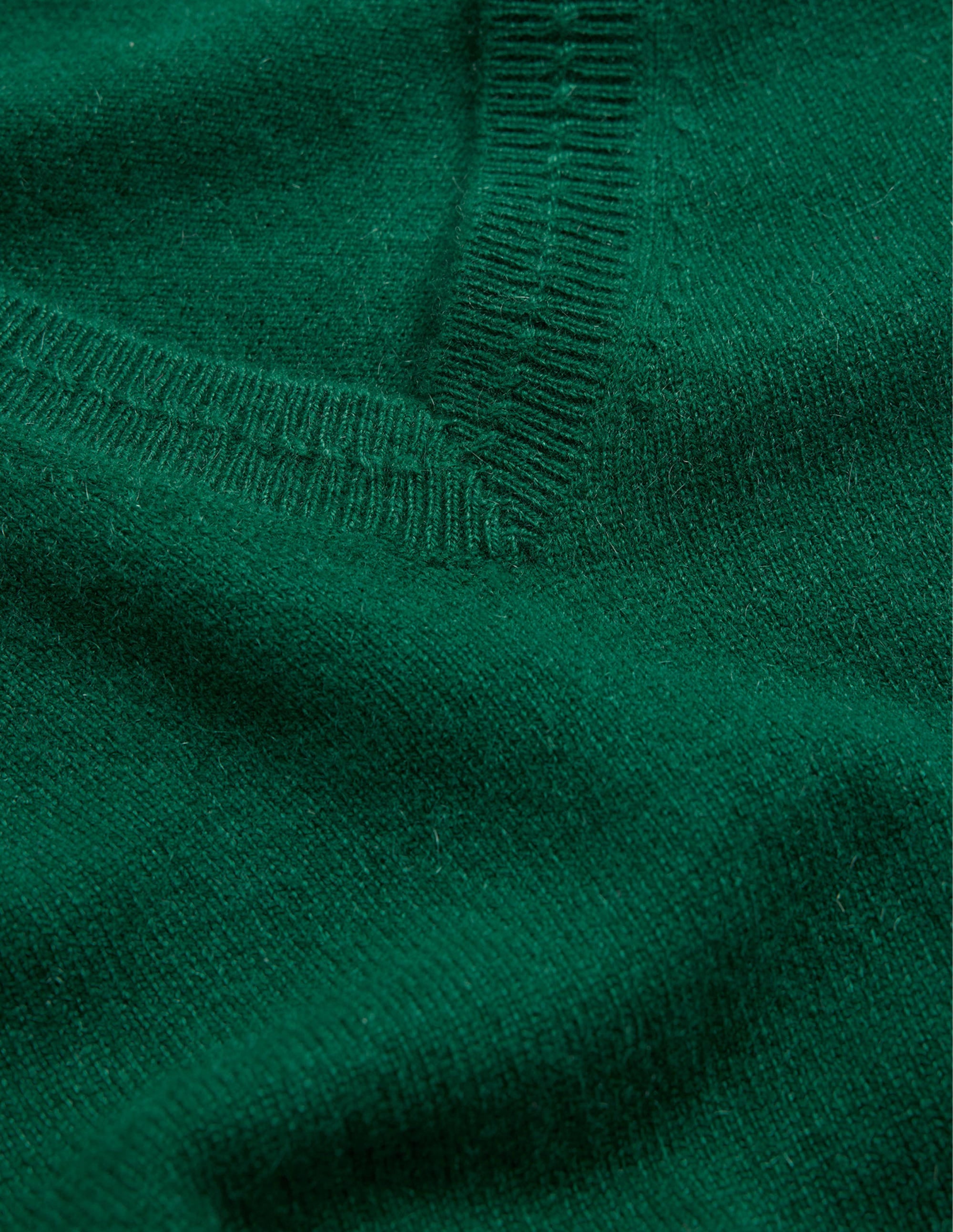 Eva Cashmere V-neck Jumper-Deep Forest - Image 7