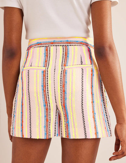 Textured Shorts-Textured Stripe