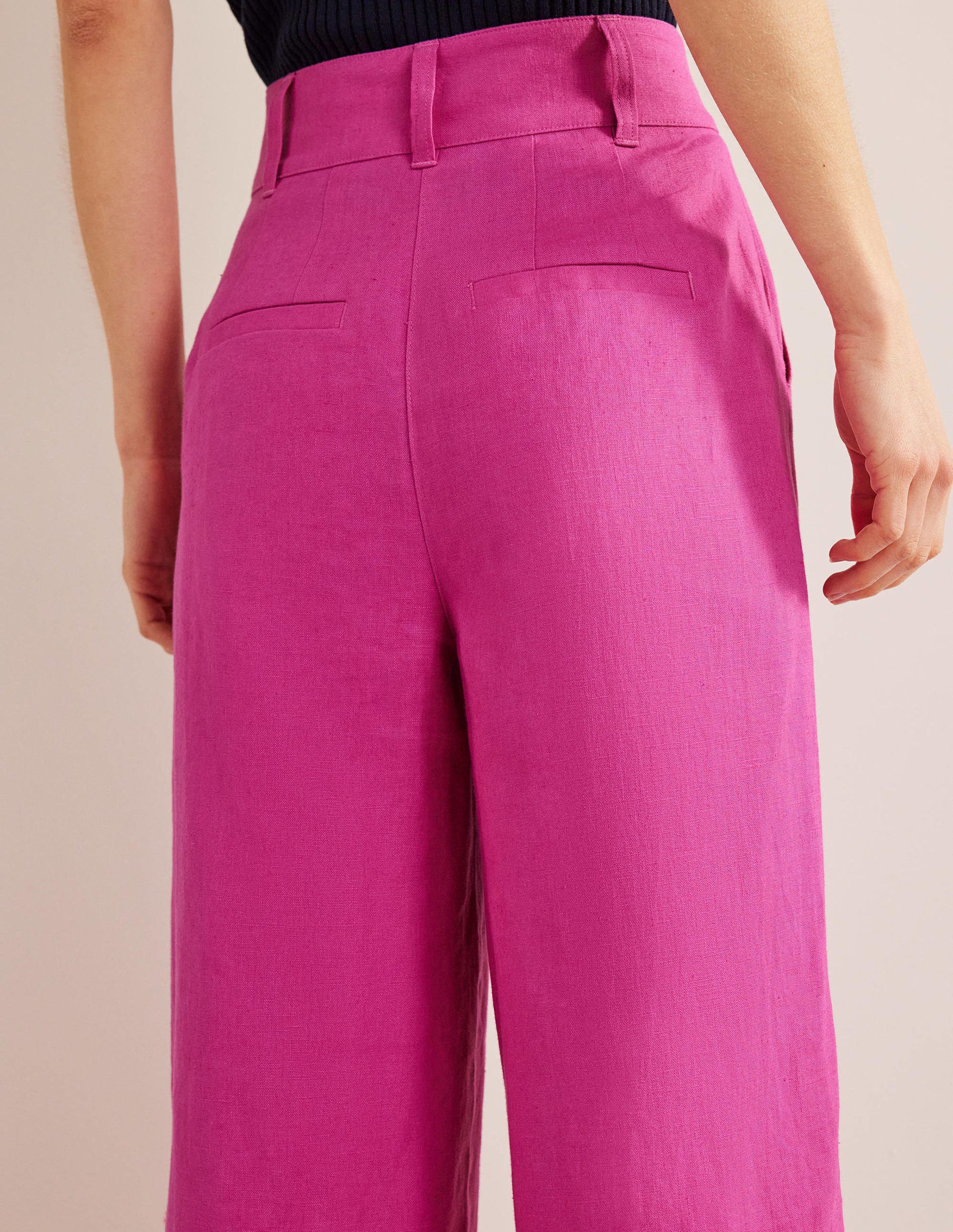 Highbury Linen Trousers-Rose Violet-2