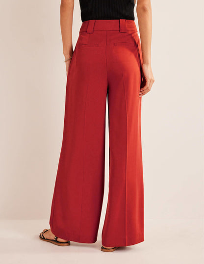 Islington Wide Leg Trousers-Tomato-3