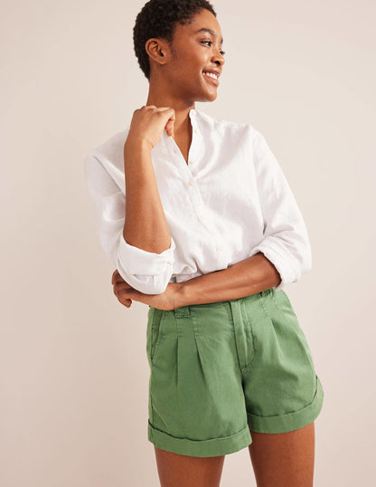 Casual Cotton Shorts-Seaspray-1