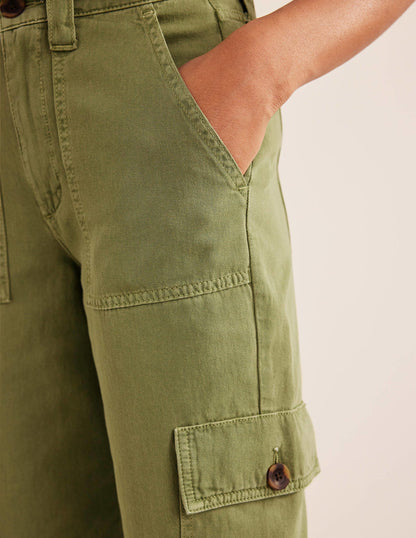Casual Cargo Trousers-Green-6