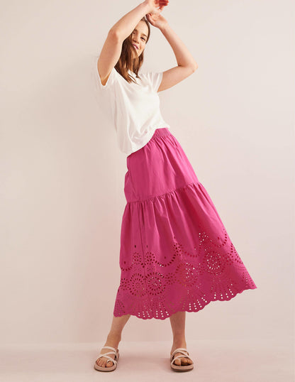 Full Broderie Skirt-Festival Pink-1